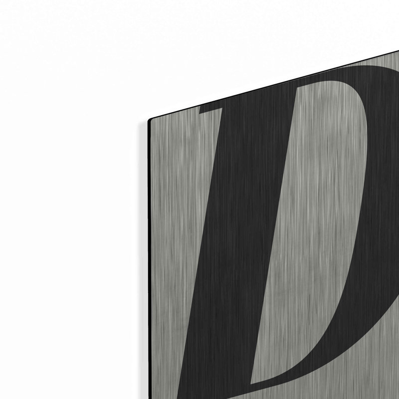 Latitude Run® «D» par Design Fabrikken, art mural en métal, H 16 po x l 12 po