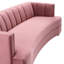 Encompass Velvet Curved 85'' Tuxedo Arm Sofa-1140309121