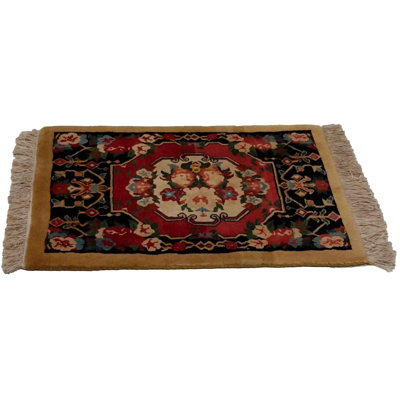 Isabelline Hand Made Casual Medallion Silkroad Nain 6 Line Rug - 2'0'' X 2'5''