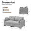 2 Seater Corduroy Loveseat-252880171