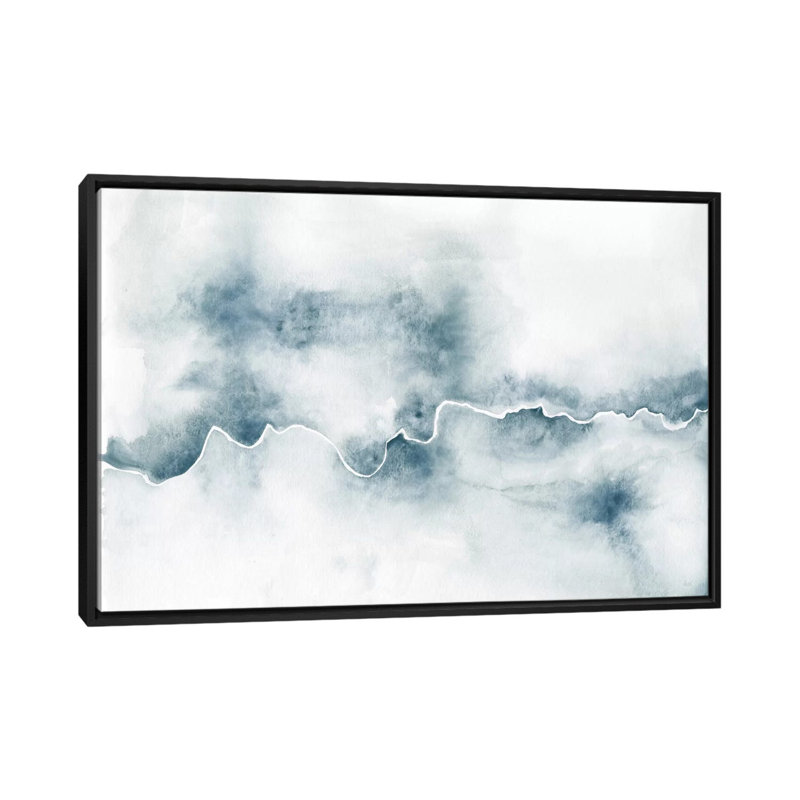 «Flow», impression sur toile tendue, Toile avec cadre noir, H 32 po x l 48 po x P 1,5 po, Pas de tapis
