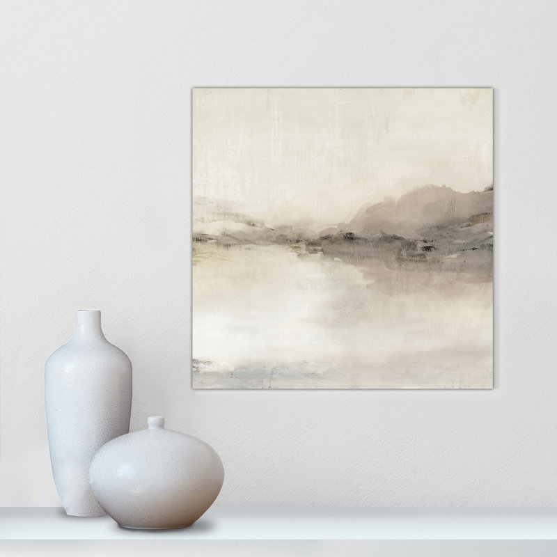 «Blush Horizon II» par Isabelle Z, Sans cadre, 16'' W x 16'' H, Toile tendue
