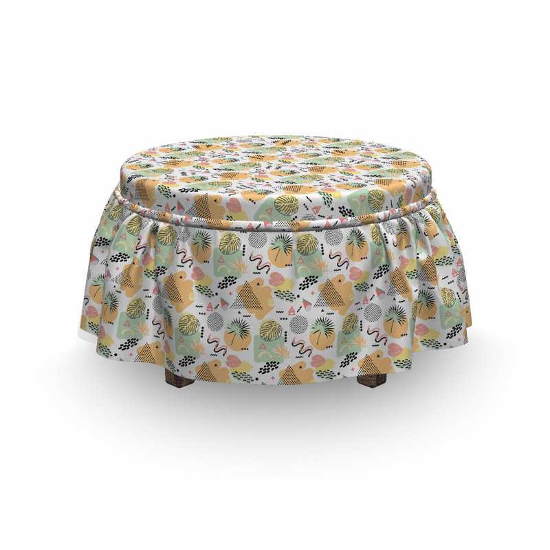Housse pour repose-pieds memphis motifs
