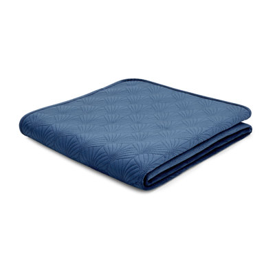 Art Deco Pearl Embroidered Bedspread Throw