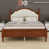 Cadre brun + tissu beige