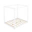 Grand lit plateforme à baldaquin avec pieds de soutien, conception moderne et fabrication durable pour un confort et un style améliorés-118038133