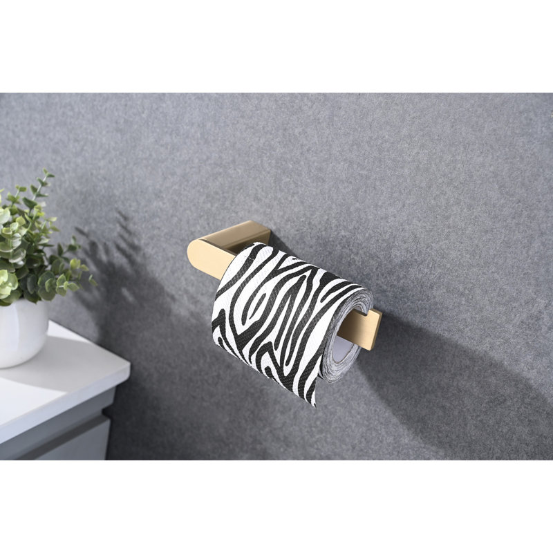Nécessaire de salle de bain mural en acier inoxydable brossé, 4 pièces,