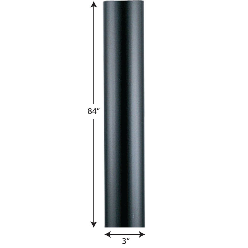 Poteau Rawson (seulement), 84 po, Thermolaquage noir, Non