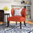 Alfredia Faux Leather Armless Accent Chair-462983339