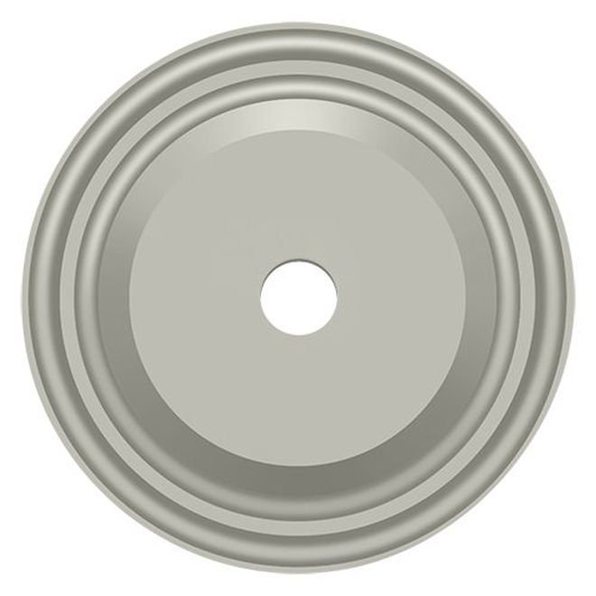Metal Knob Backplate, Brushed Nickel