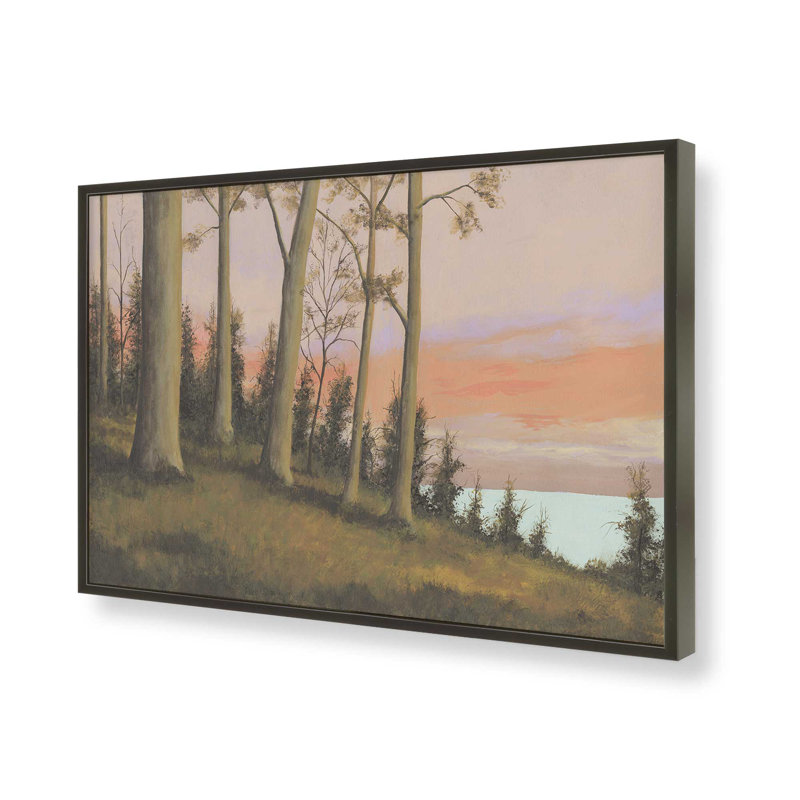 «Télécommande Lakeshore II» par Michael Willett, reproduction d'art, Impression sur cadre ouvert sans papier mat, Noir