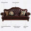 Canapé Chesterfield 94 po en cuir massif à dossier haut capitonné à la main 94 po