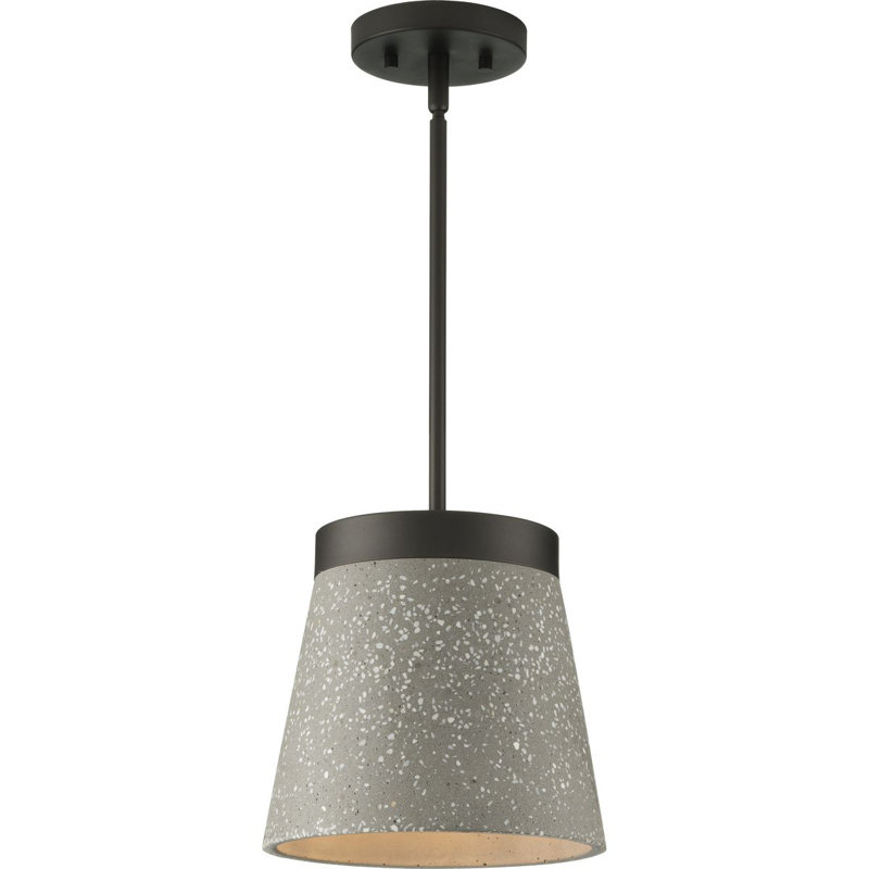 Luminaire suspendu conique 1 lumière, Graphite, gris