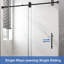 Porte de douche coulissante simple sans cadre de 56 à 60 po x H 76 po avec verre trempé de 3/8 po (10 mm)-105208265