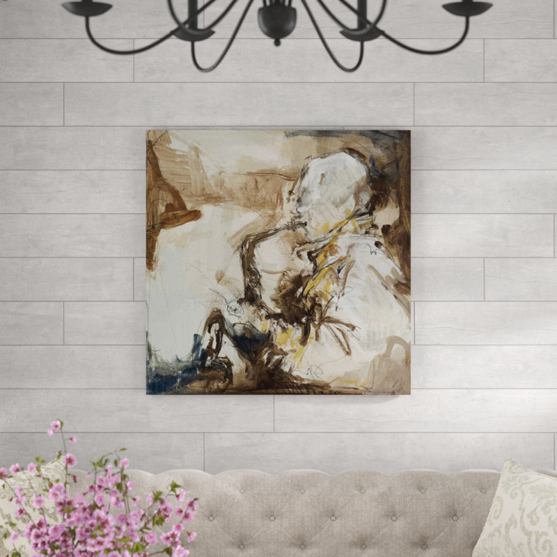 «Jazz Bar II» par Sara Brown - Peinture, H 20 po x l 20 po x P 1,5 po, Couche de verre