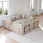 Canapé-lit convertible de 78,7 pouces avec coussin cylindrique, canapé-lit pliant en chenille, canapé-lit pliant avec poche latérale, canapé-lit de plancher