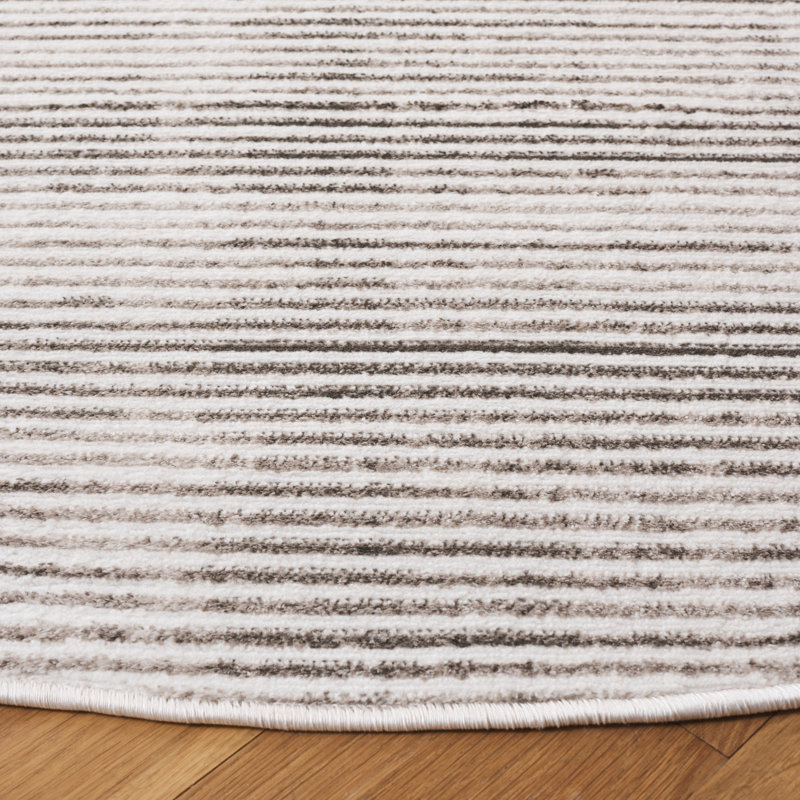 Bromfield Performance Striped Rug, Round 6'7"