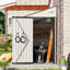 4*8ft White Metal Storage Shed With Single Hinge Side Door, Good Ventilation, For Industrial Workers' Dormitories In Oil - Refining Towns
