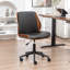Chaise de bureau rembourrée en similicuir Bryonie-340057852