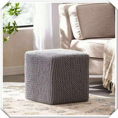 Repose-pieds tricoté fonctionnel, polyvalent, pratique, élégant, compact, confortable, polyvalent
