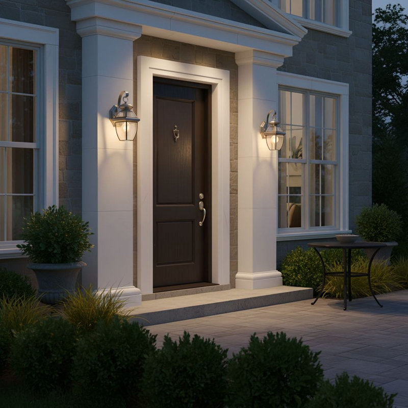 Lanterne murale d'extérieur biseautée Newbury, Étain, H 11,5 po x l 7 po x P 6,75 po