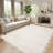 Bordered Design Machine Washable Rug with Rubber Backing for Living Room Modern Non-Slip Dining Room Rug Easy-Cleaning Floor Carpet for Bedroom-137413979-139528987