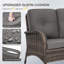 Ensemble de canapé modulaire en forme de L avec foyer extérieur, chaises et repose-pieds Valierius-709139818