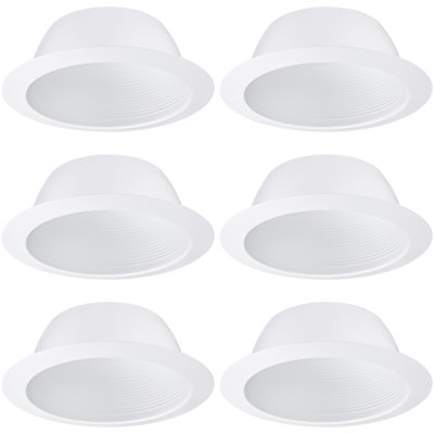 Garniture de luminaire encastrée blanche en métal de 6 po pour boîtier encastré Halo Juno Remodel de 6 po