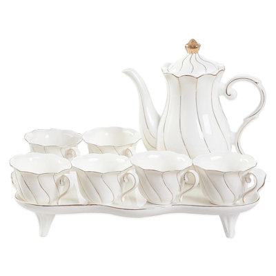 Everly Quinn Ameriya 40oz. Teapot Set