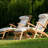 Outdoor Solid Wood Double chaise