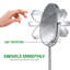 Miroir de maquillage de table 8 po OTENTE avec grossissement 1X / 7X, pivotant à 360 ° et miroir de meuble-lavabo autoportant double face parfait pour la salle de bain, la chambre à coucher, le bureau et les voyages, chrome poli MNLMT80CH1X7X