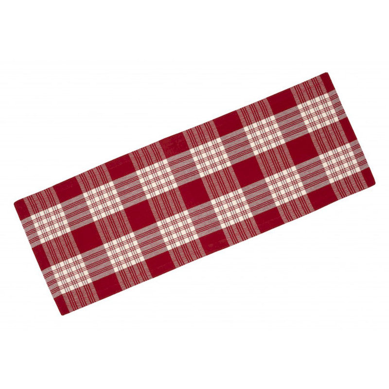 Chemin de table rouge, 54 po x 13 po