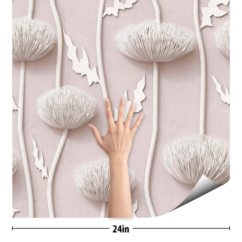 Peel & Stick Floral Tile, 102" L x 24" W