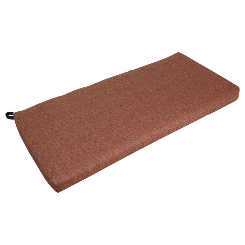 42-Inch Woven Olefin Outdoor Loveseat Cushion, Russet Orange
