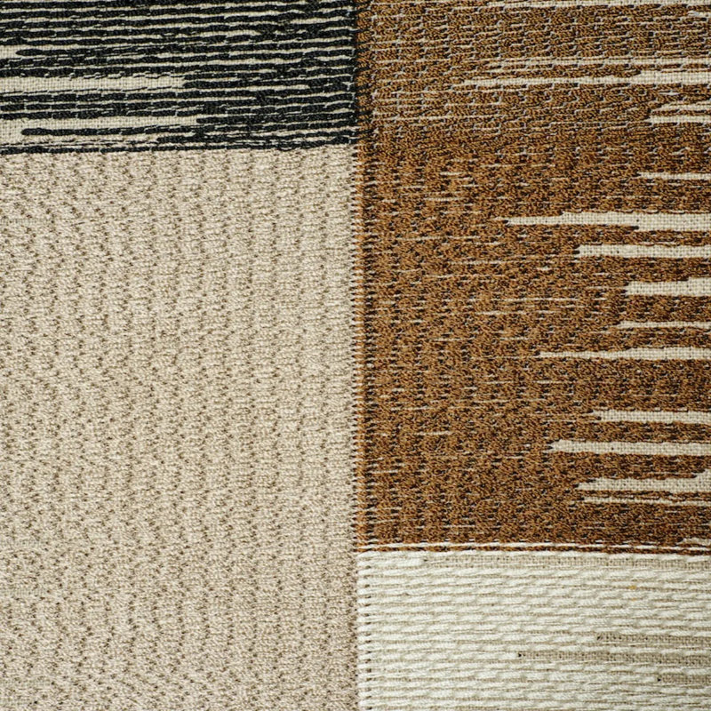 Sunburst Stripe Embroidery Fabric, Black/ Neutral