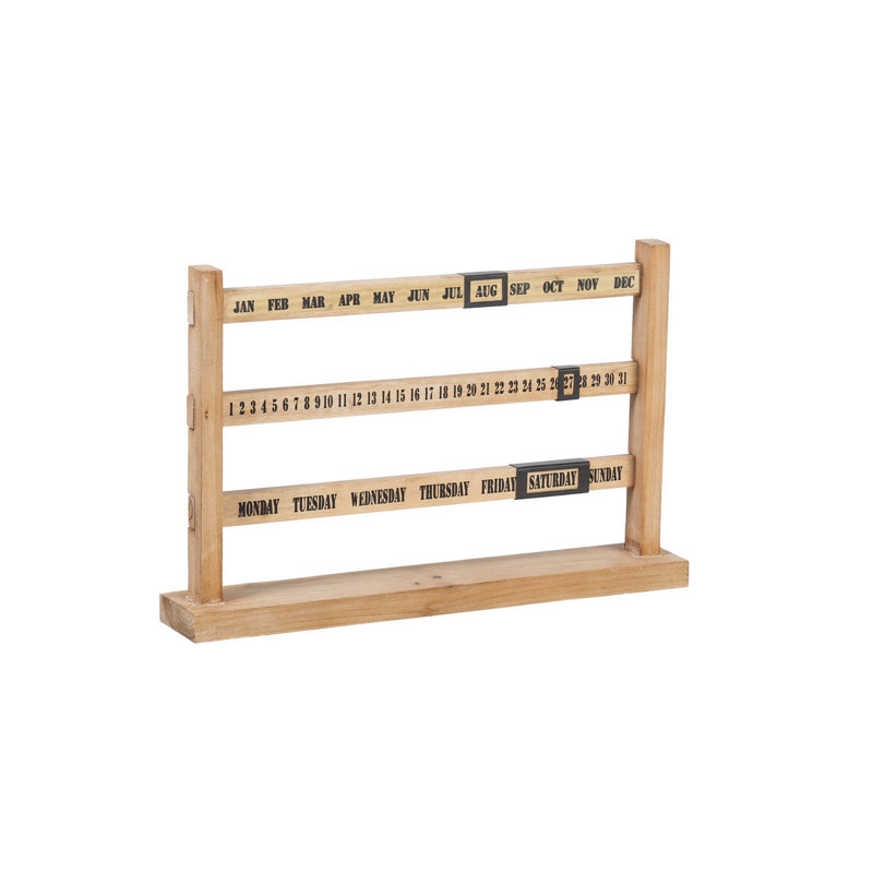 Calendrier perpétuel en bois