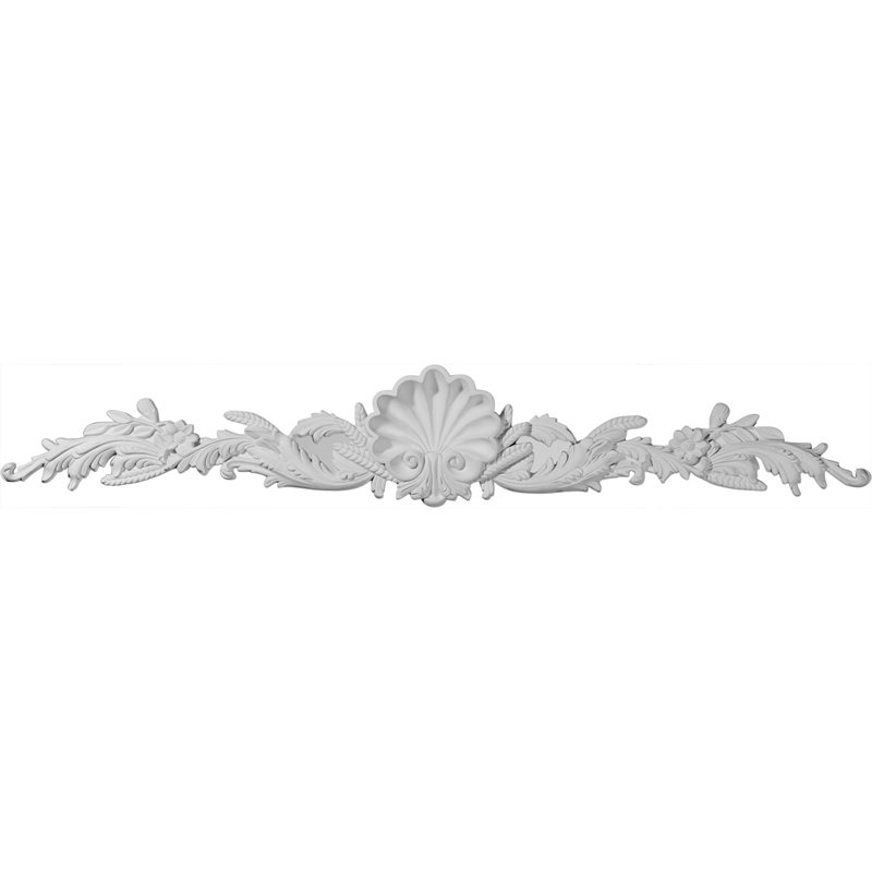 Shell 7'' H x 43.25'' W x 1.25'' D Urethane Onlay Scroll