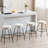 Kipten Upholstered 26.97" Counter Stool with Teddy Velvet Seat and Metal Frame-58316686