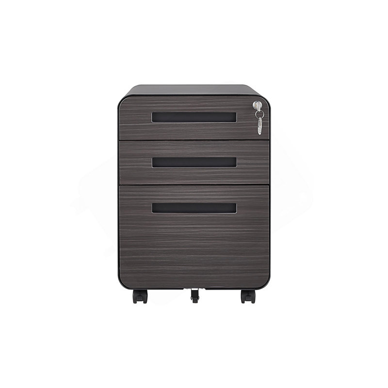 3-drawer Mobile File Cabinet For Office , Waterproof & Moisture-resistant, Anti-tilt Design With 5 Wheels, Suitable For Legal/letter/a4 Files