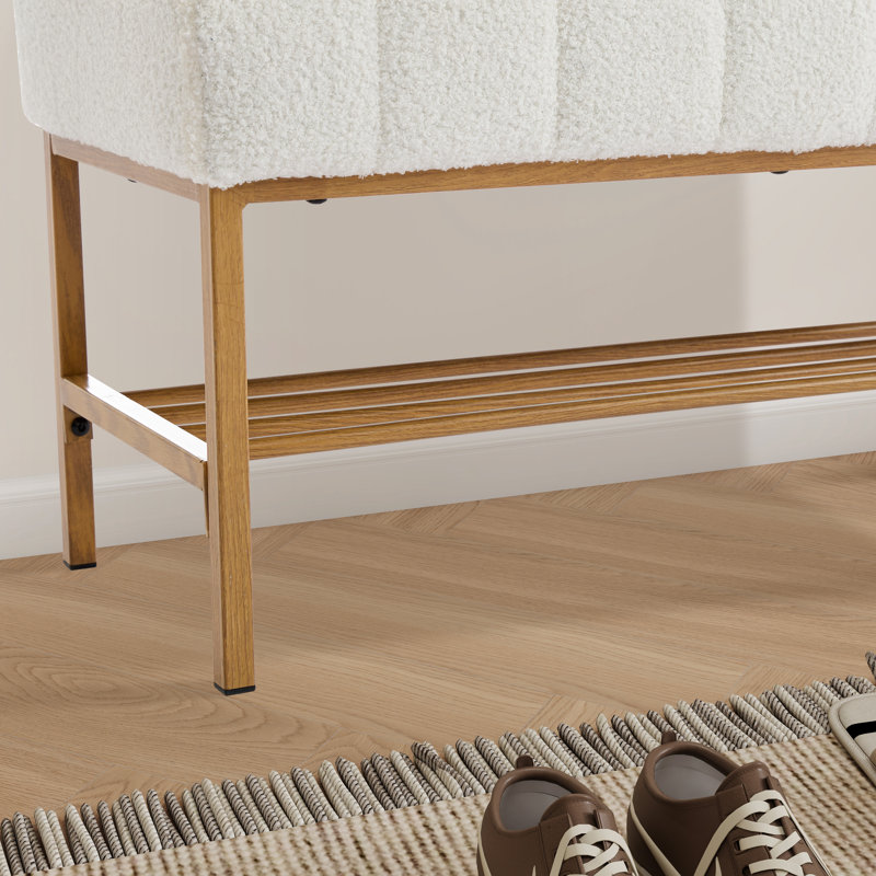 Banc de rangement en tissu