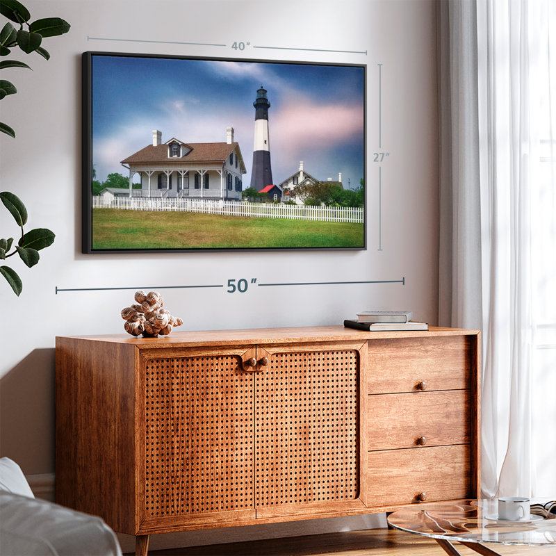 Tybee Island Lighthouse Savannah Beach Canvas Print, 27" H x 40" W