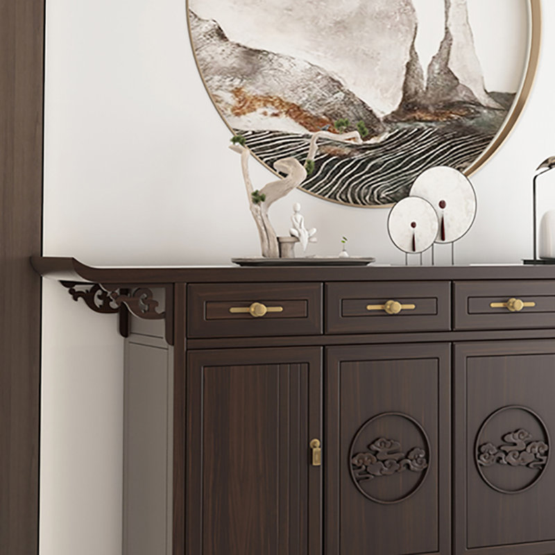New Chinese Style Solid Wood Sideboard