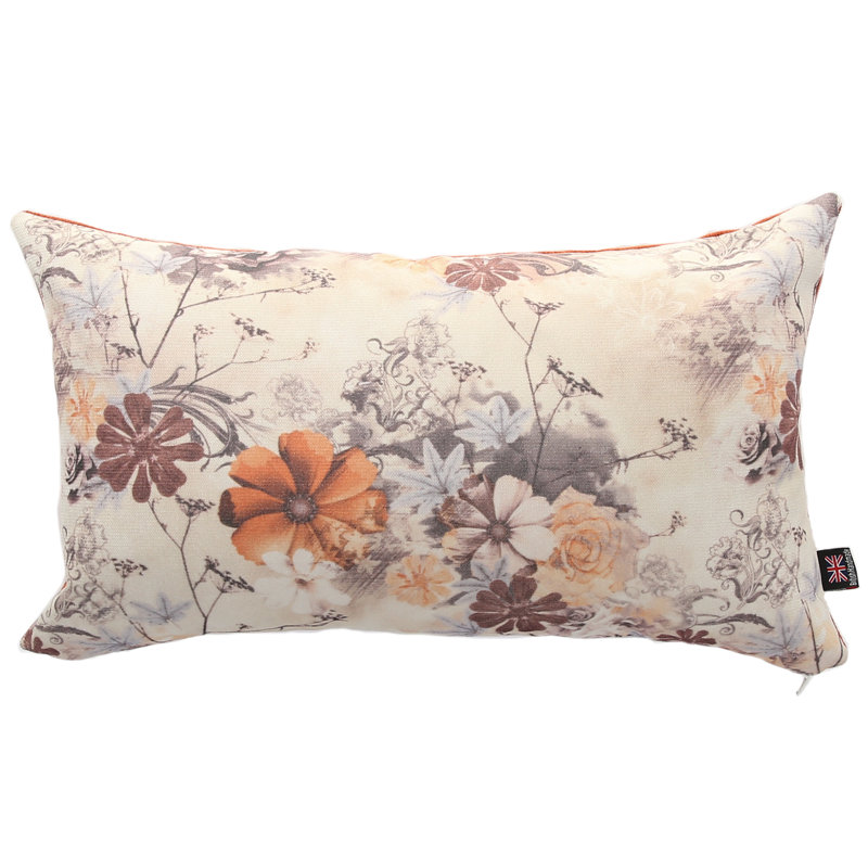 Alonso Floral Rectangular Cushion, Orange