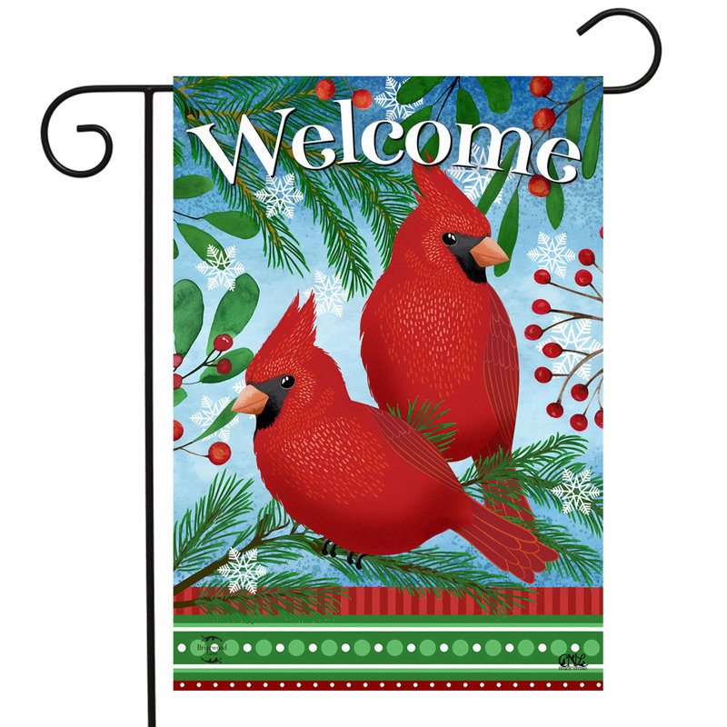 Drapeau de jardin Welcome Cardinals