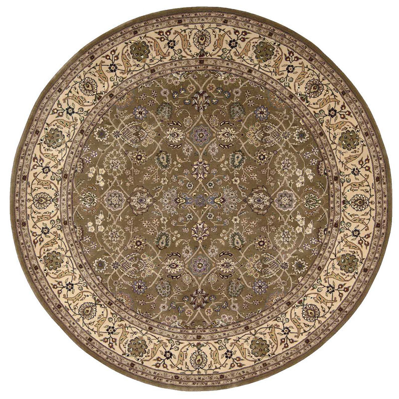 Tapis champignon en laine Bryony, Rond 8 pi