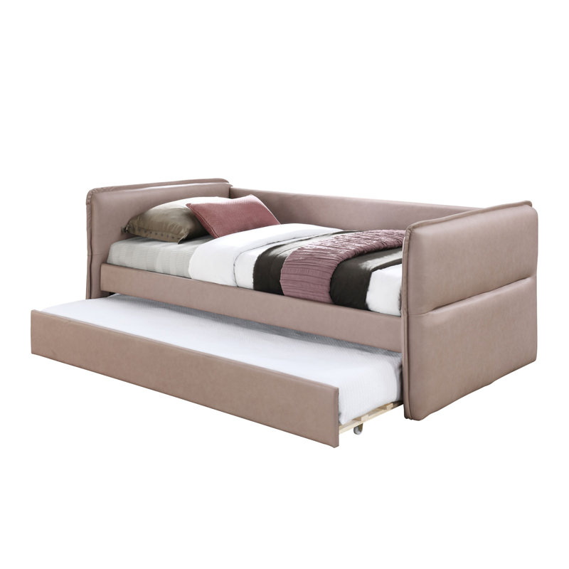 Lit de jour avec couchette en rose cendré, Mauve
