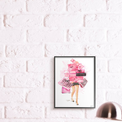" Pink Glam Gift Stack Fashionista Shopping Pose " by Ziwei Li