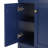 30" Bathroom Vanity Cabinet With Blue Finish, Ceramic Sink & Ample Storage