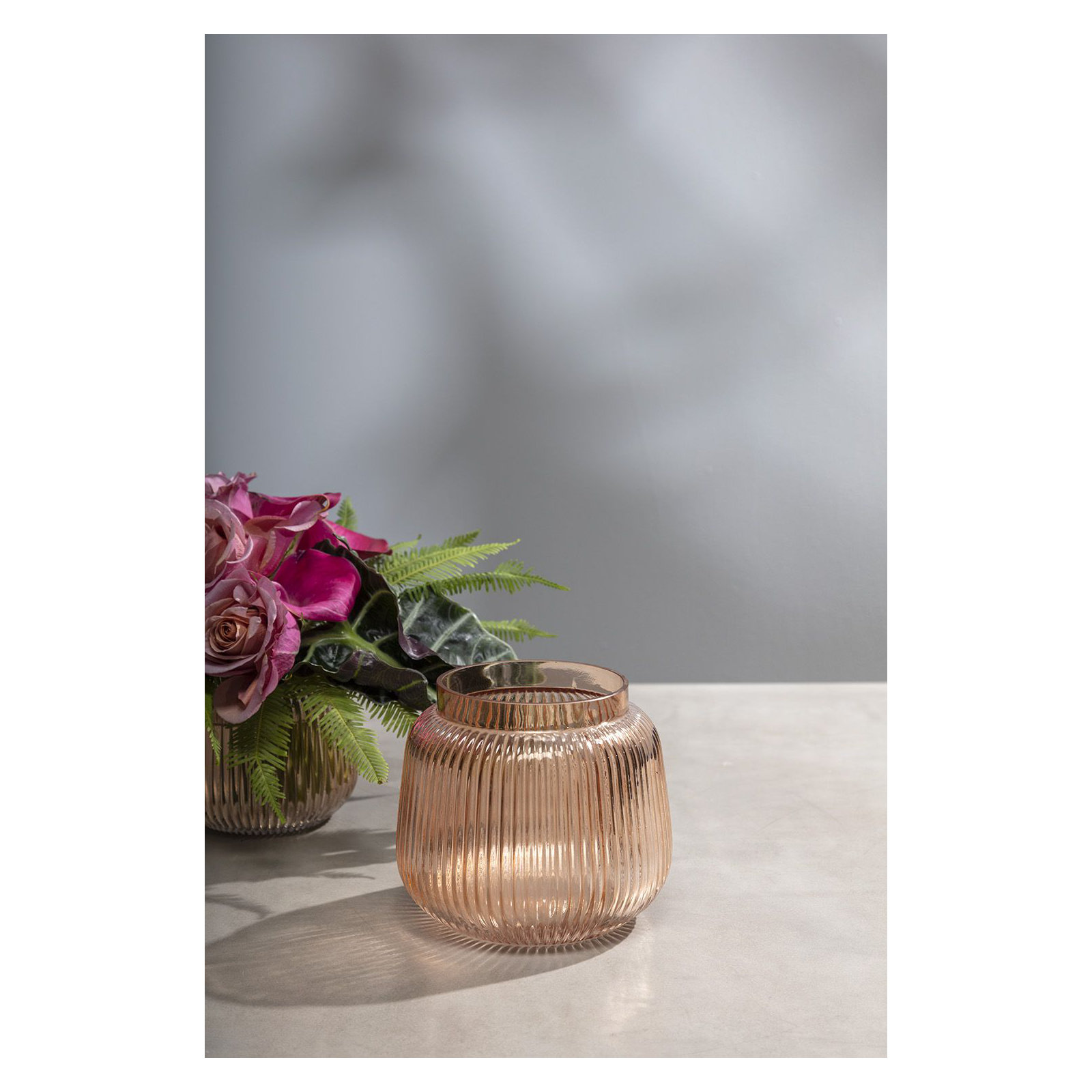 Brigida Handmade Glass Table Vase, 6" H x 6" W x 6" D