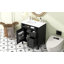 Meuble-lavabo de 30 po avec lavabo supérieur, meuble-lavabo moderne avec 2 tiroirs et tiroir escamotable, meuble-lavabo simple-126278620